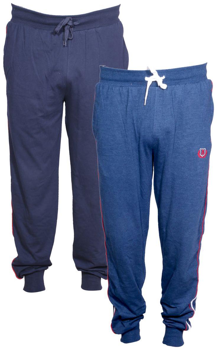 

IndiWeaves Men s Premium Cotton Lower Track Pants with 1 Zipper Pocket and 1 Open Pocket (Pack of 2) Blue Blue 40