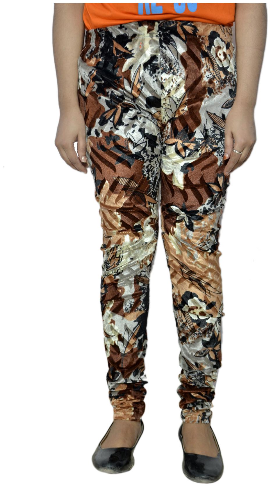 

IndiWeaves Printed Velvet Leggings for Women Multi Color
