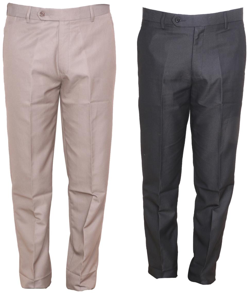 

Indiweaves Men Solid Regular Fit Formal Trouser - Multi