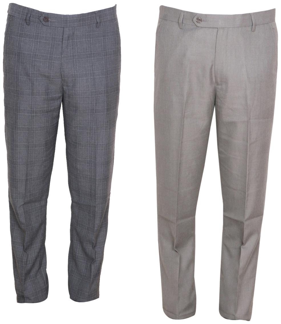 

Indiweaves Men Solid Regular Fit Formal Trouser - Grey