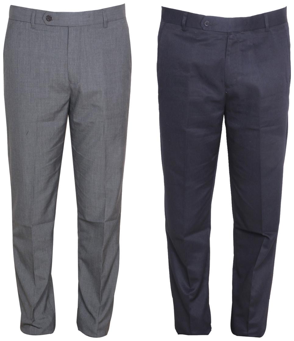 

Indiweaves Men Solid Regular Fit Formal Trouser - Multi