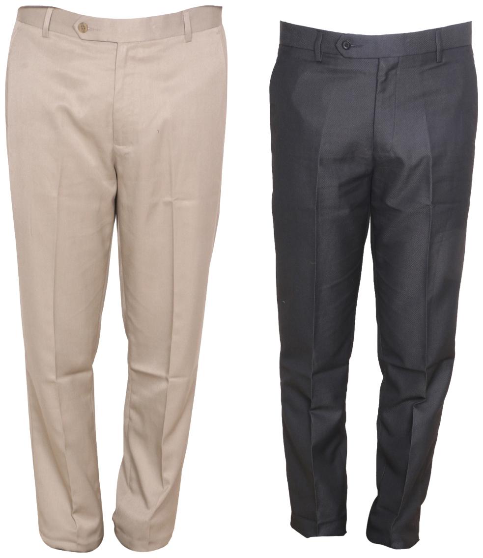 

Indiweaves Men Solid Regular Fit Formal Trouser - Multi
