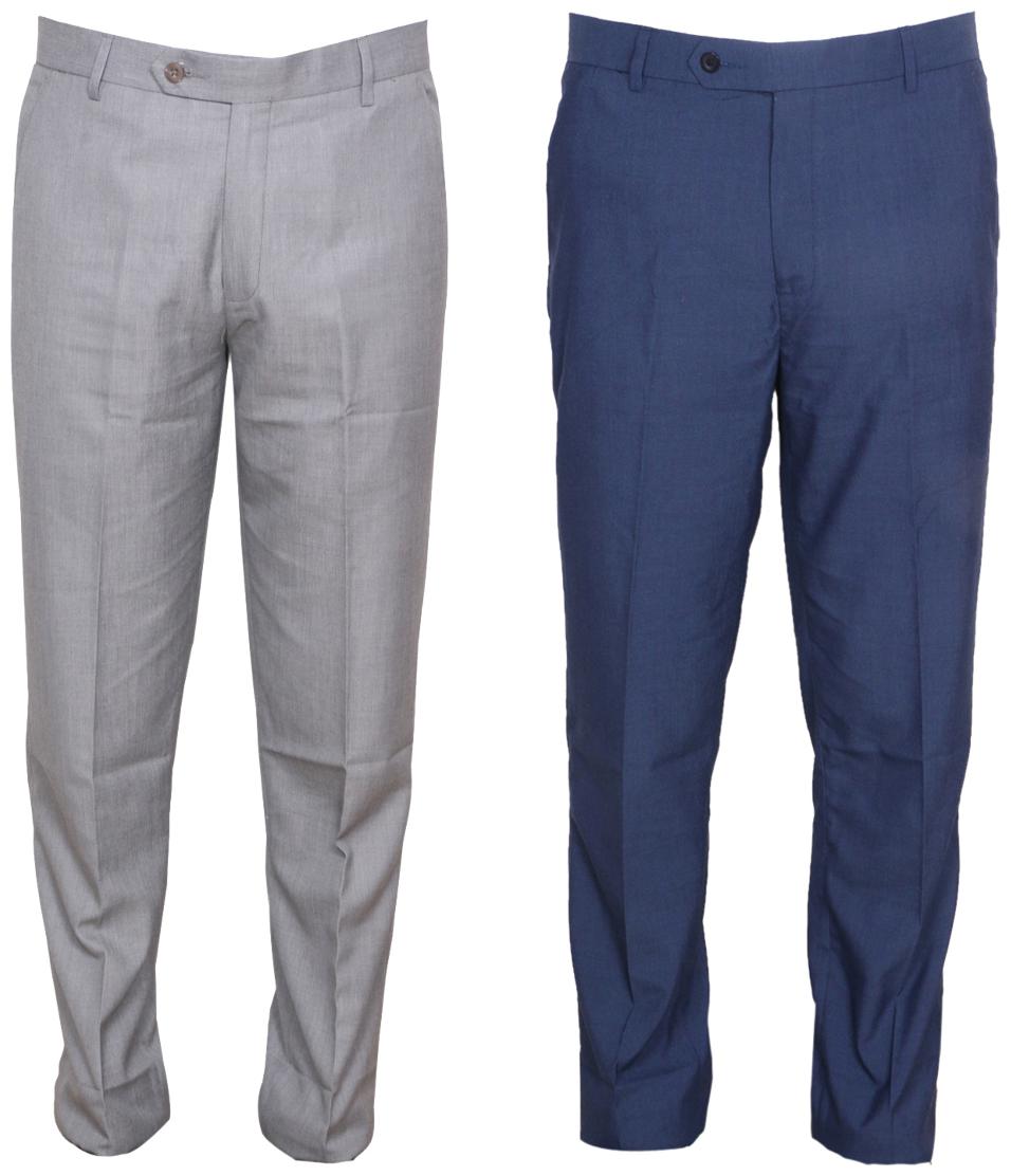 

Indiweaves Men Solid Regular Fit Formal Trouser - Multi