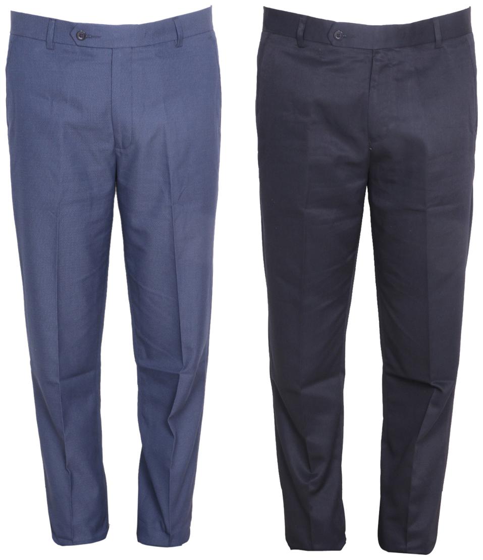 

Indiweaves Men Solid Regular Fit Formal Trouser - Multi