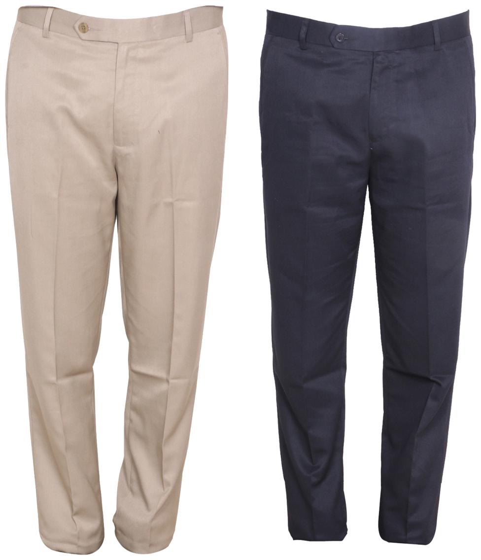 

Indiweaves Men Solid Regular Fit Formal Trouser - Multi