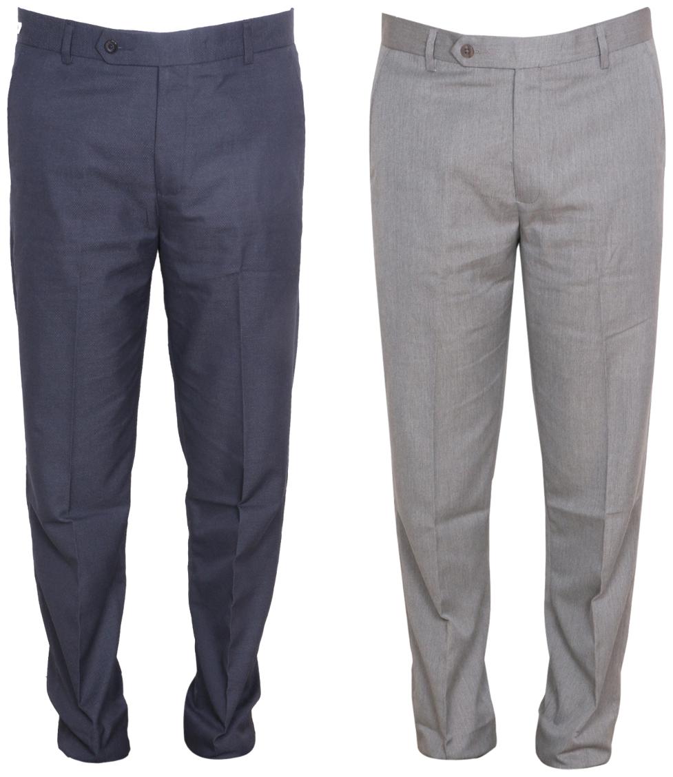 

Indiweaves Men Solid Regular Fit Formal Trouser - Multi