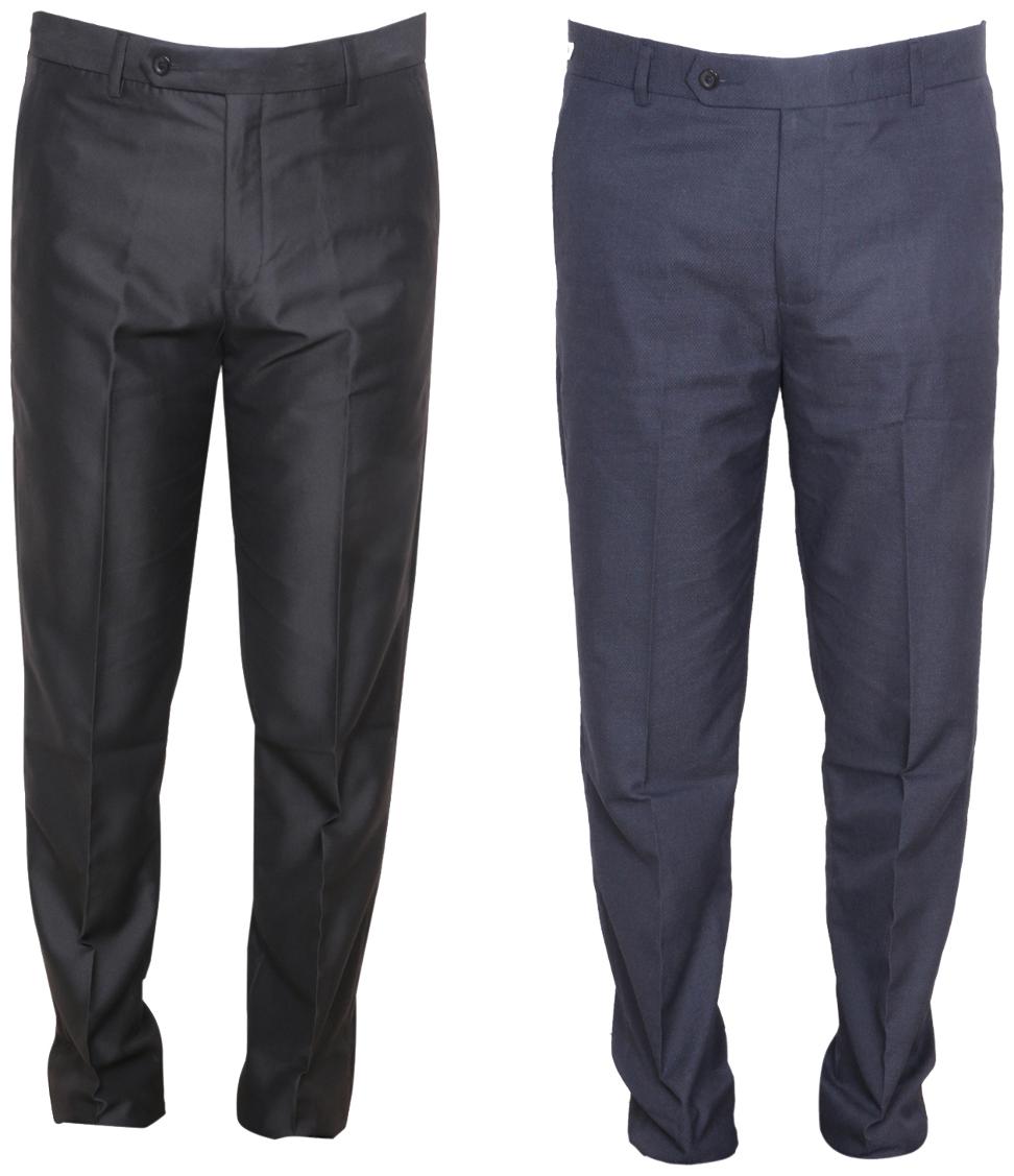 

Indiweaves Men Solid Regular Fit Formal Trouser - Multi