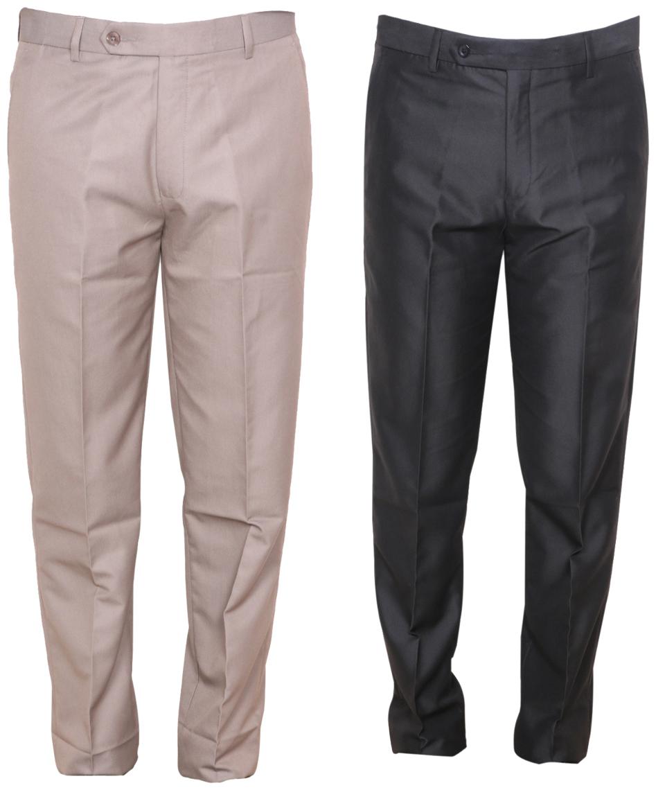 

Indiweaves Men Solid Regular Fit Formal Trouser - Multi