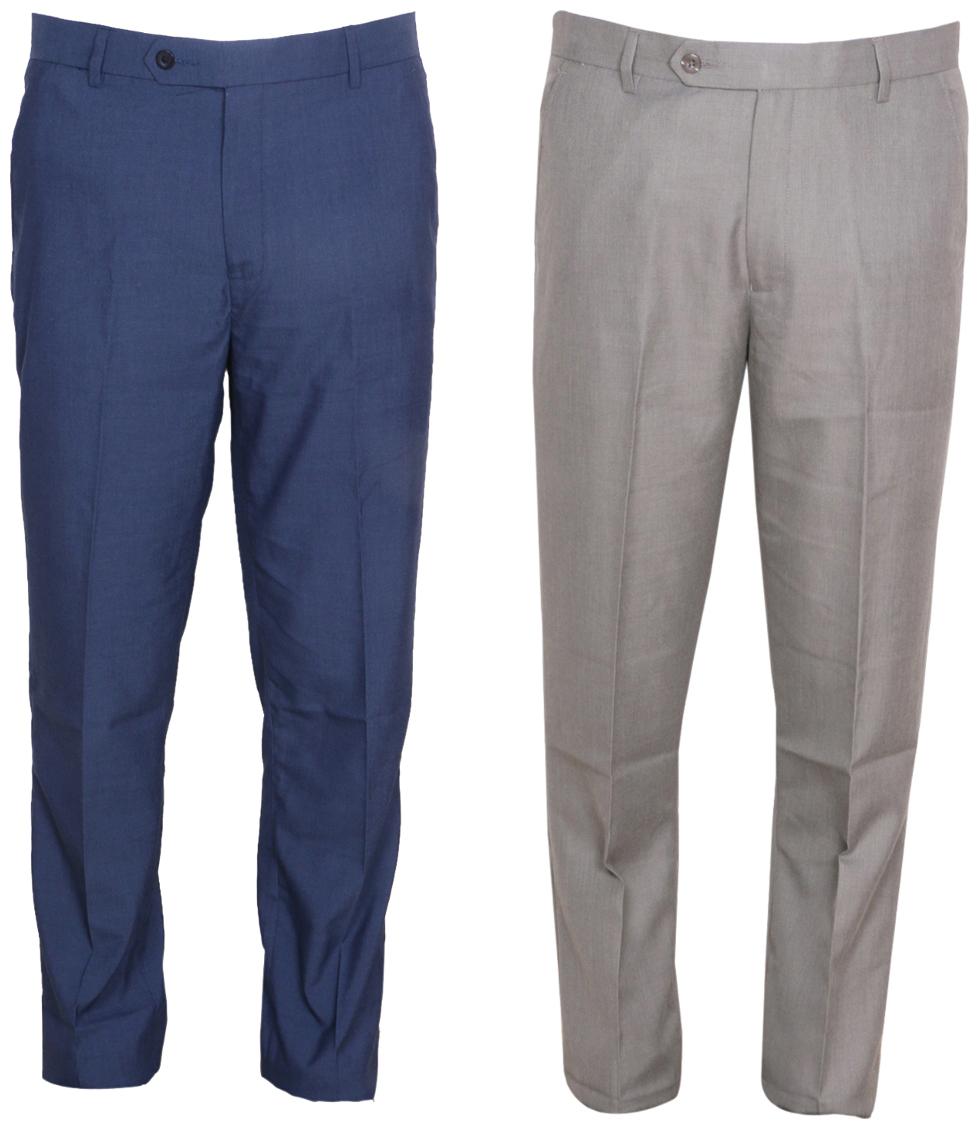 

Indiweaves Men Solid Regular Fit Formal Trouser - Multi