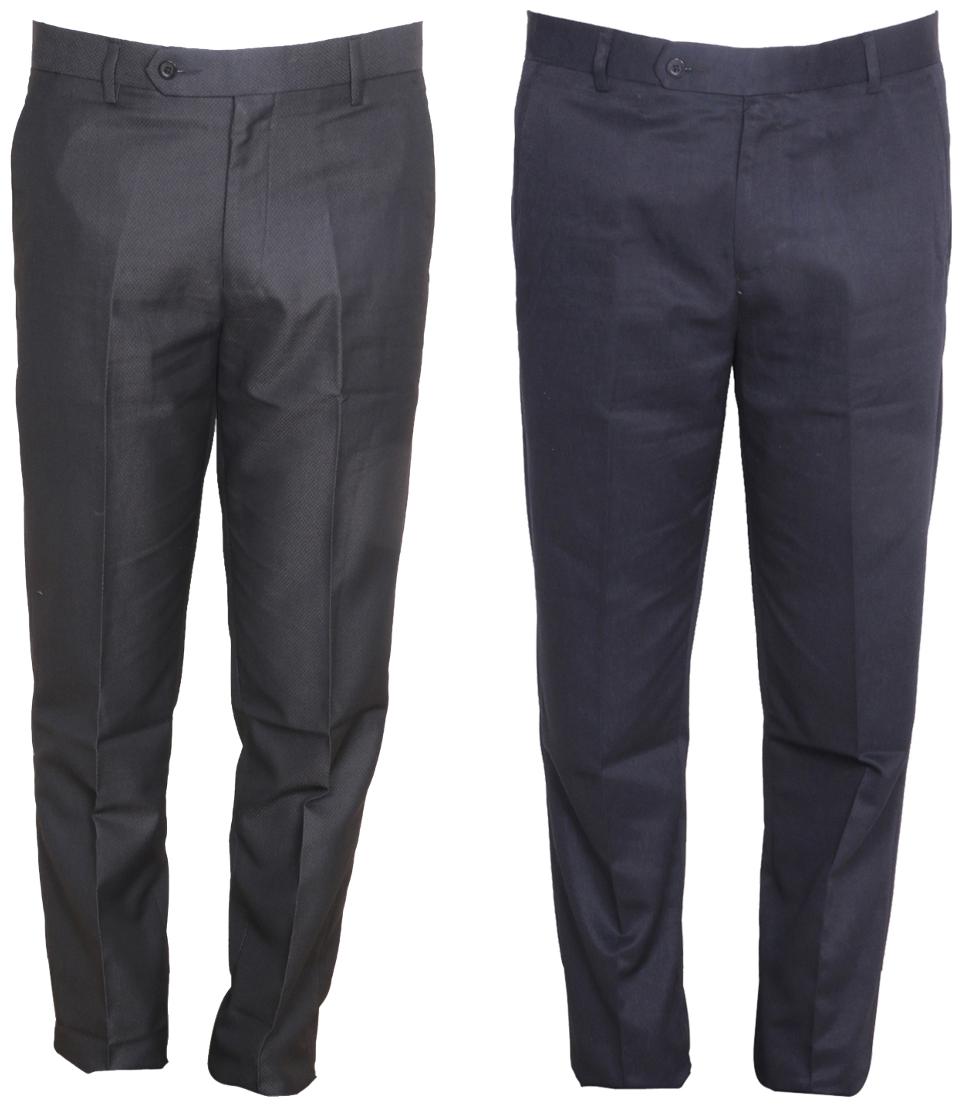 

Indiweaves Men Solid Regular Fit Formal Trouser - Multi