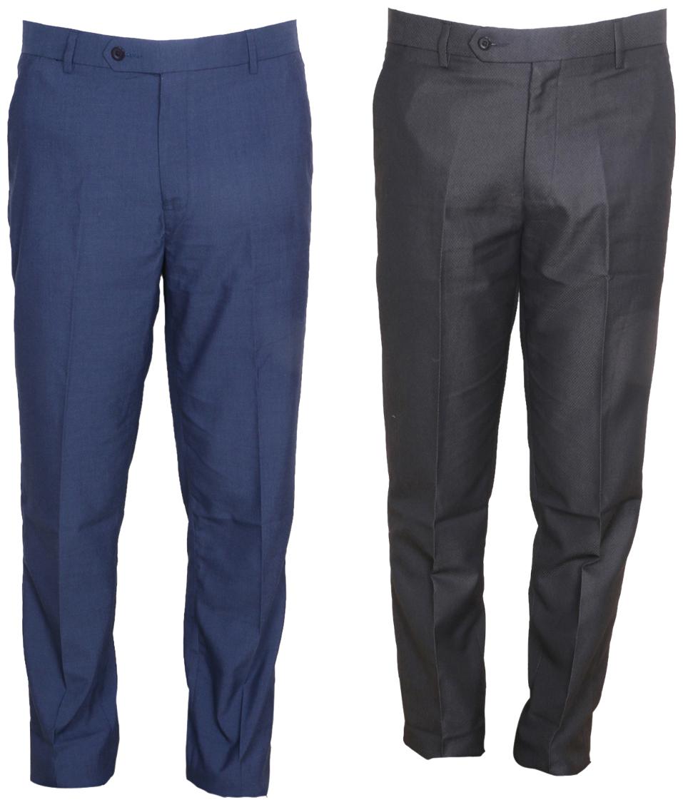 

Indiweaves Men Solid Regular Fit Formal Trouser - Multi