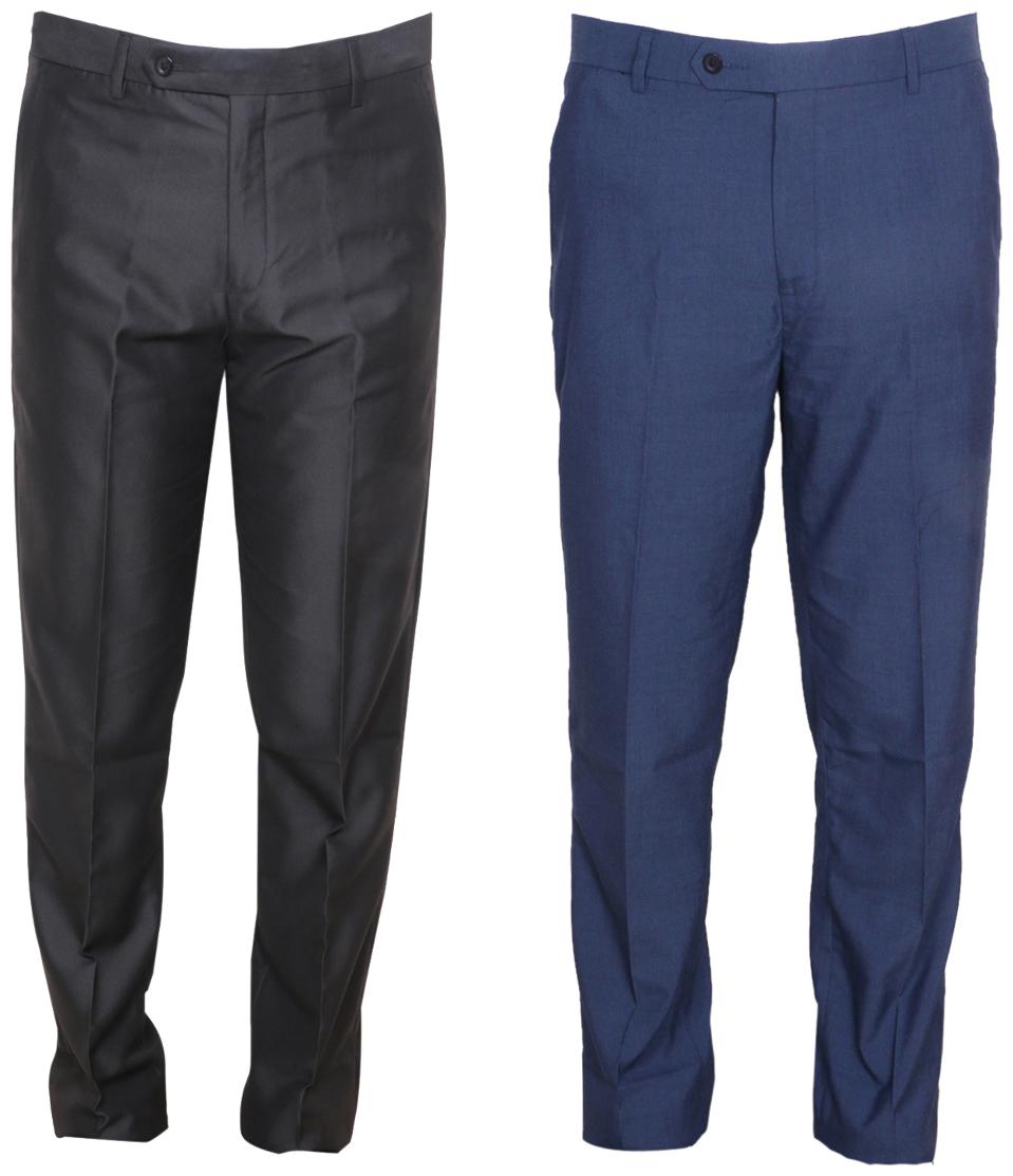 

Indiweaves Men Solid Regular Fit Formal Trouser - Multi