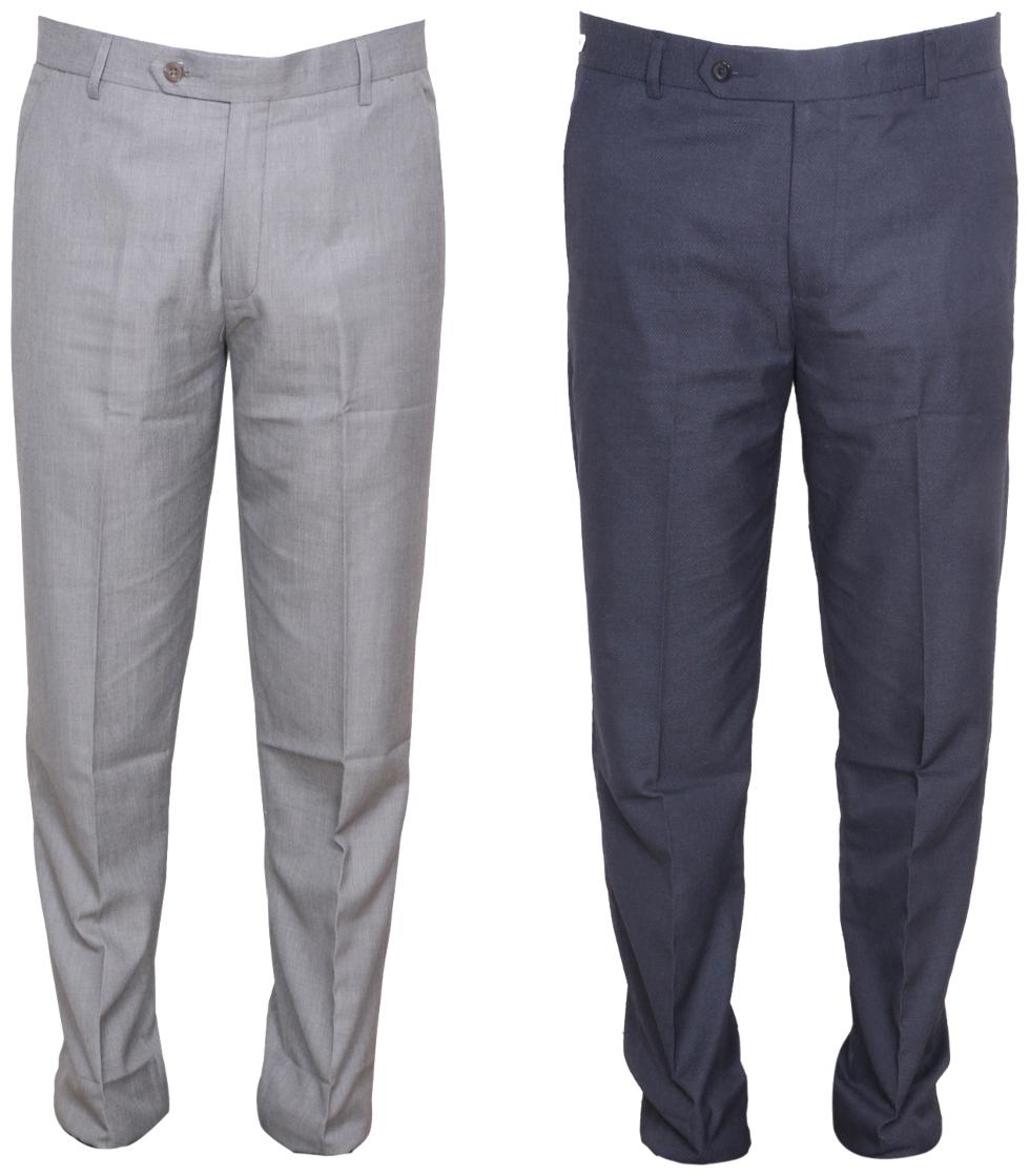 

Indiweaves Men Solid Regular Fit Formal Trouser - Multi