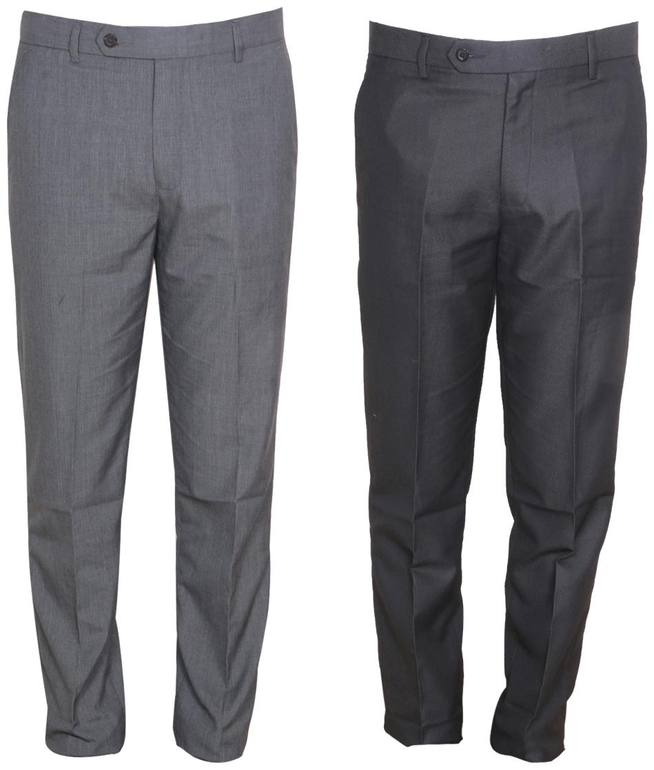 

Indiweaves Men Solid Regular Fit Formal Trouser - Multi