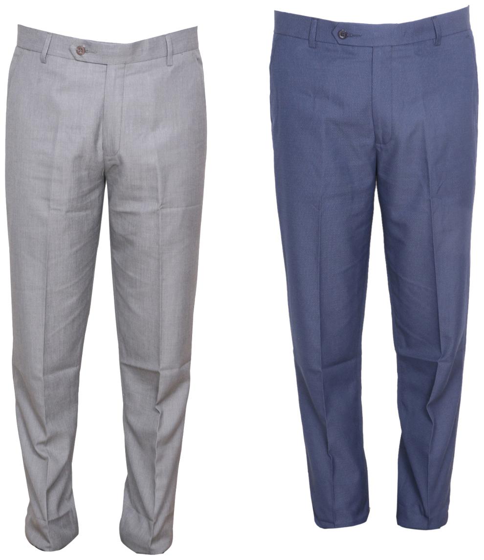 

Indiweaves Men Solid Regular Fit Formal Trouser - Multi