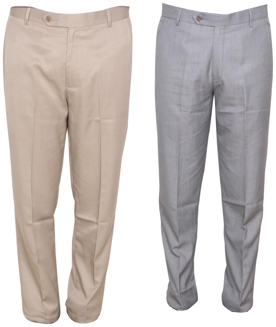 

Indiweaves Men Solid Regular Fit Formal Trouser - Multi