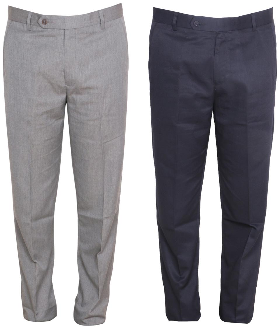 

Indiweaves Men Solid Regular Fit Formal Trouser - Multi