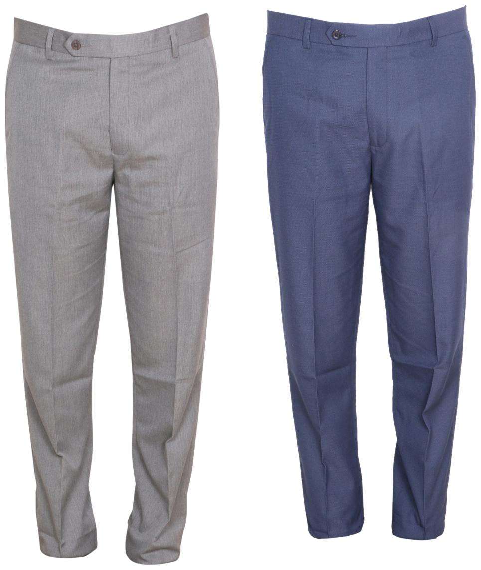 

Indiweaves Men Solid Regular Fit Formal Trouser - Multi