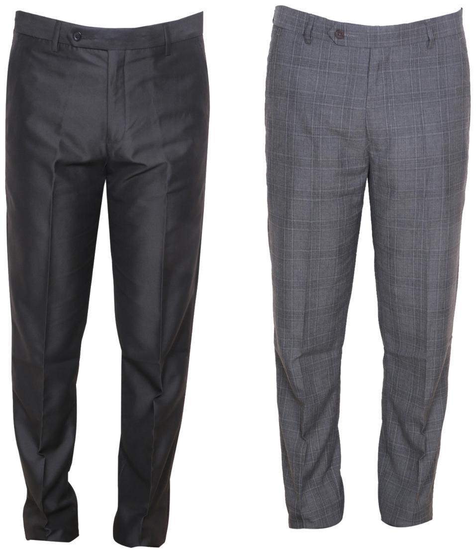 

Indiweaves Men Solid Regular Fit Formal Trouser - Multi