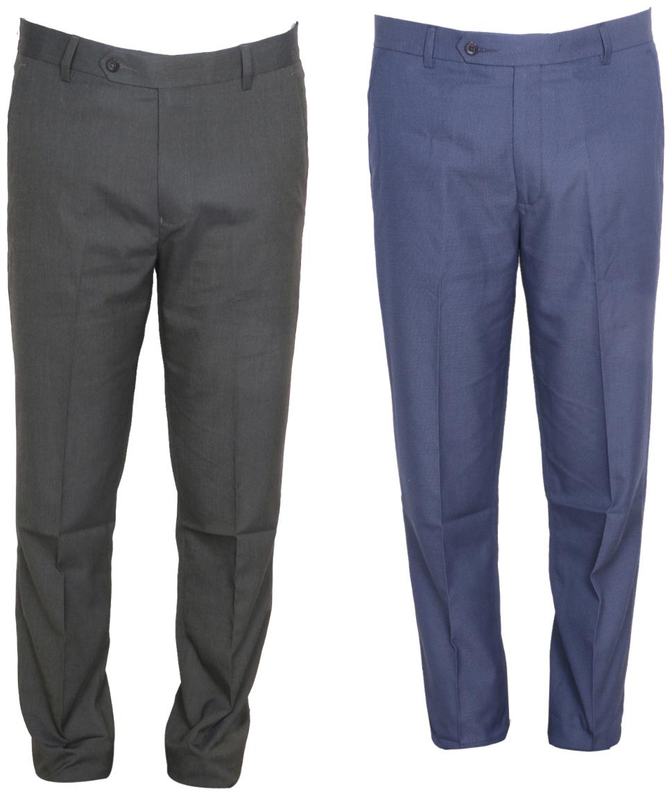 

Indiweaves Men Solid Regular Fit Formal Trouser - Multi