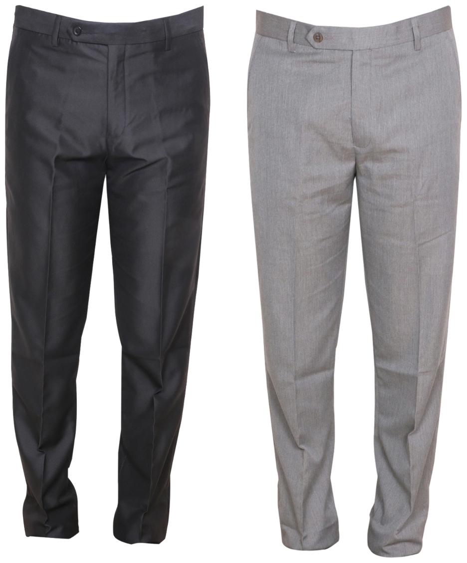 

Indiweaves Men Solid Regular Fit Formal Trouser - Multi