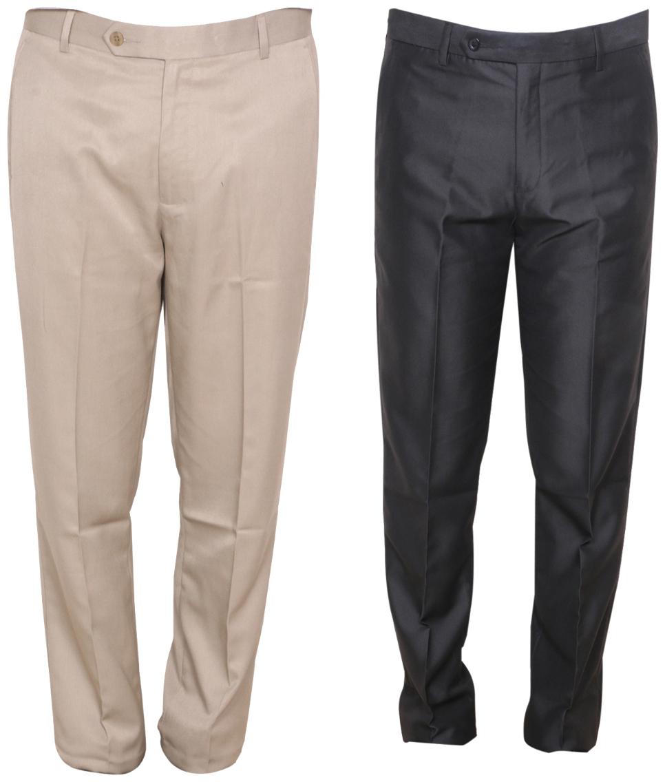 

Indiweaves Men Solid Regular Fit Formal Trouser - Multi