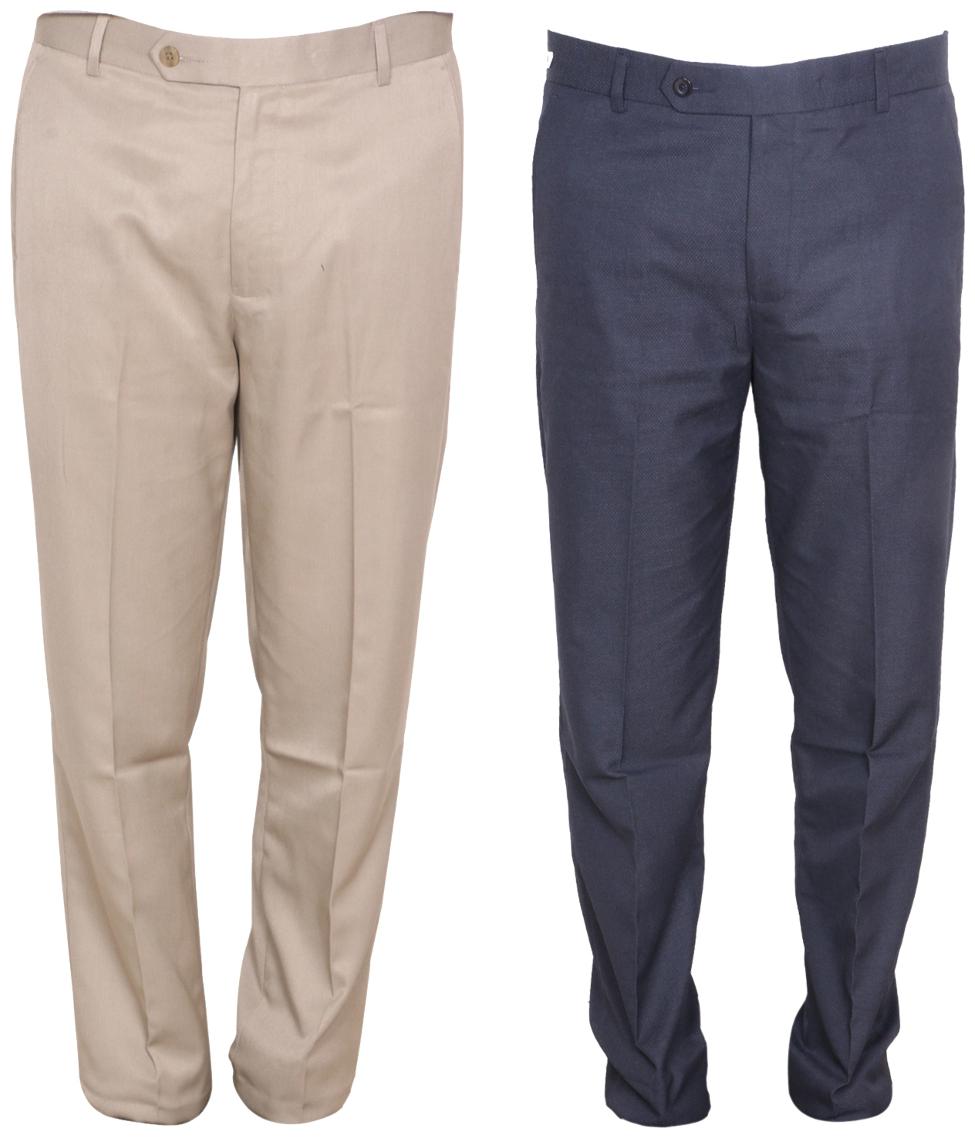 

Indiweaves Men Solid Regular Fit Formal Trouser - Multi