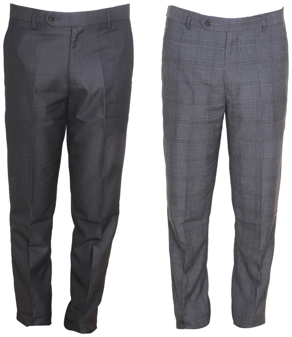 

Indiweaves Men Solid Regular Fit Formal Trouser - Multi