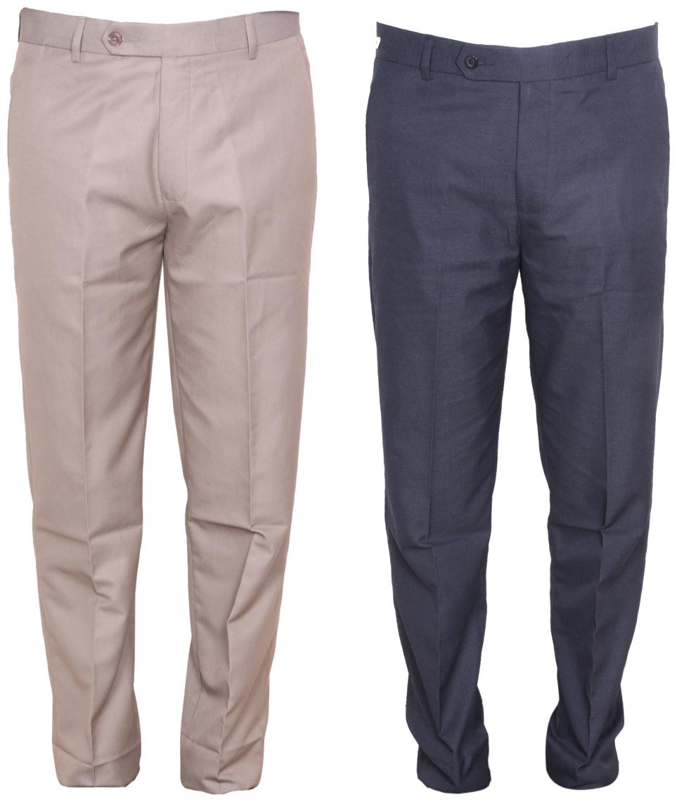 

Indiweaves Men Solid Regular Fit Formal Trouser - Multi