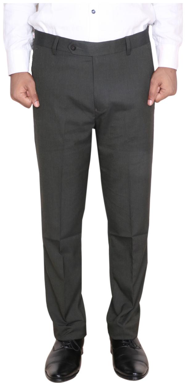 

Indiweaves Men Solid Regular Fit Formal Trouser - Black
