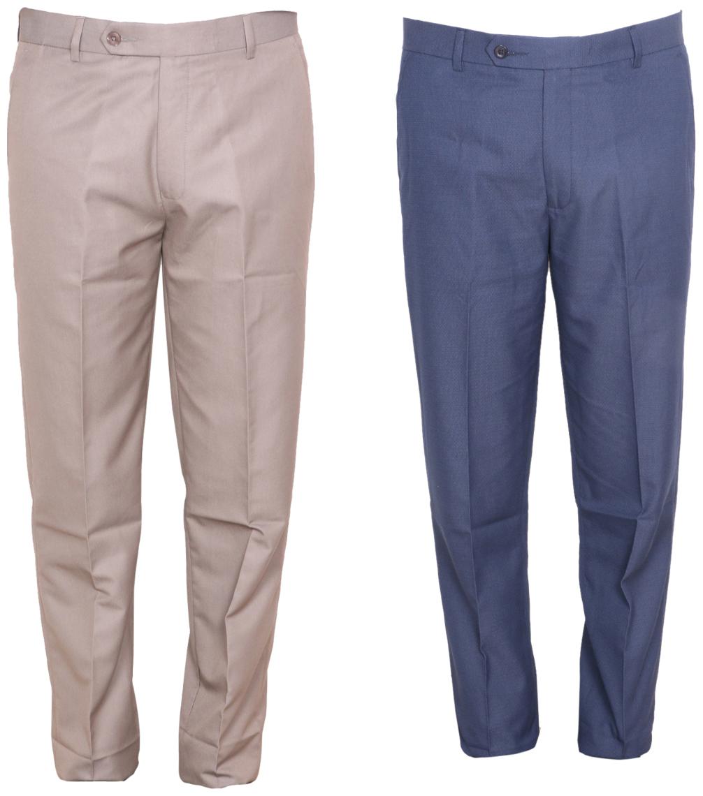 

Indiweaves Men Solid Regular Fit Formal Trouser - Multi