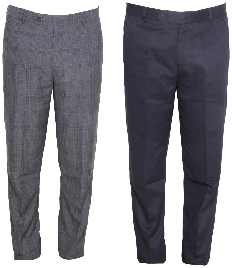 

Indiweaves Men Solid Regular Fit Formal Trouser - Multi