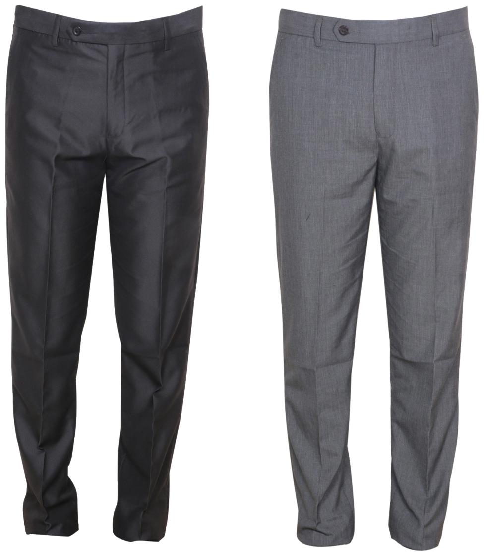 

Indiweaves Men Solid Regular Fit Formal Trouser - Multi