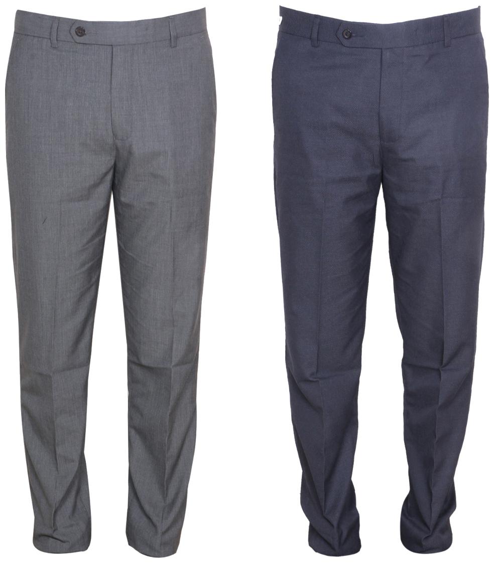 

Indiweaves Men Solid Regular Fit Formal Trouser - Multi