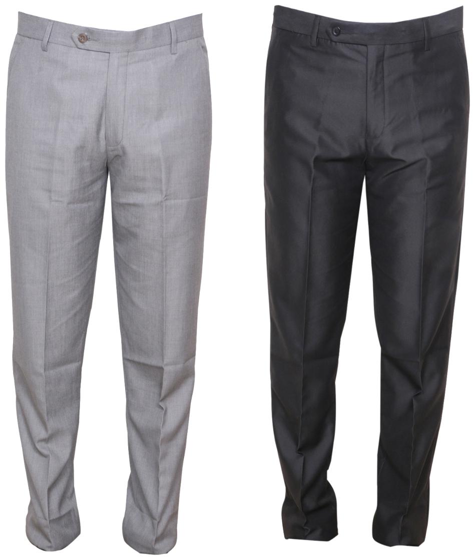 

Indiweaves Men Solid Regular Fit Formal Trouser - Multi