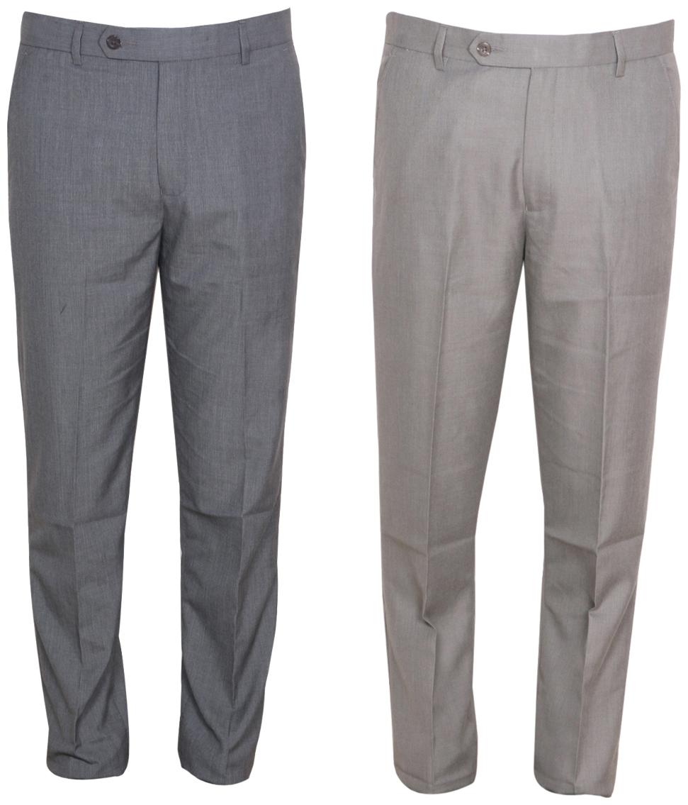 

Indiweaves Men Solid Regular Fit Formal Trouser - Multi