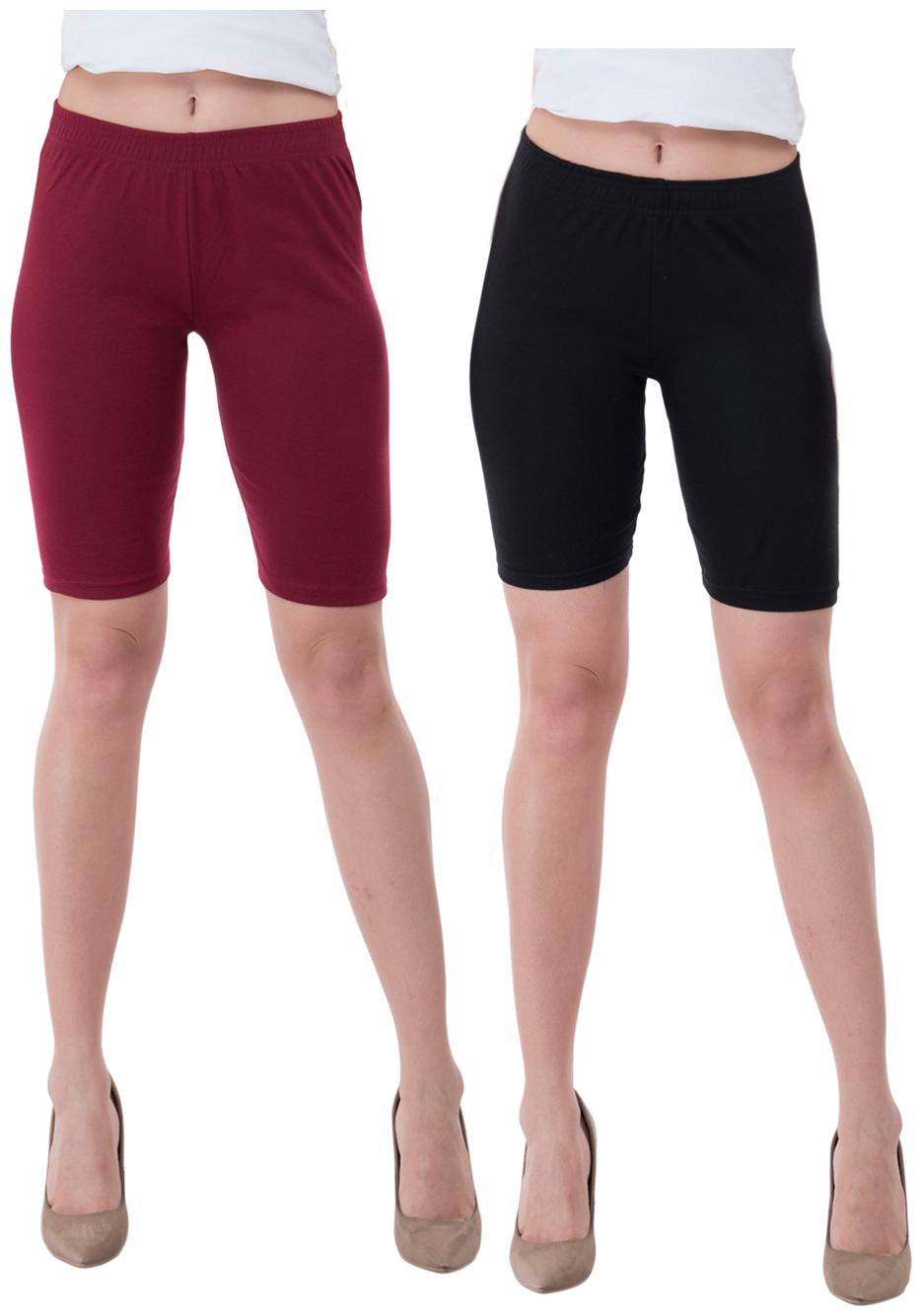 

Indiweaves Women Solid Regular shorts - Multi