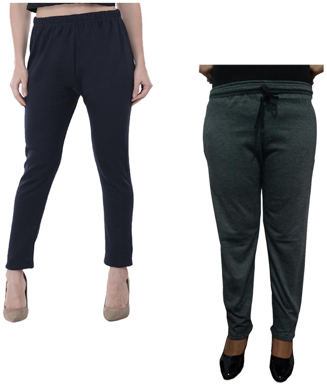 

Indiweaves Women Regular fit Fleece Solid Track pants - Multi