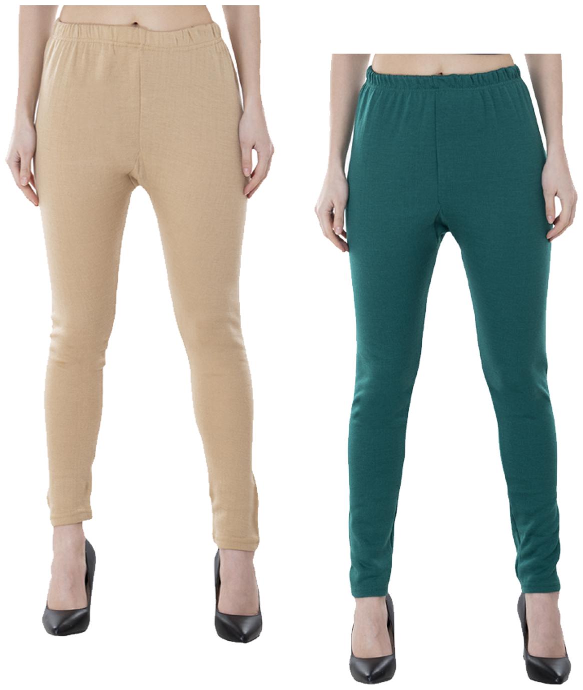 

IndiWeaves Women Warm Wollen Lycra Legging (Pack of 2)