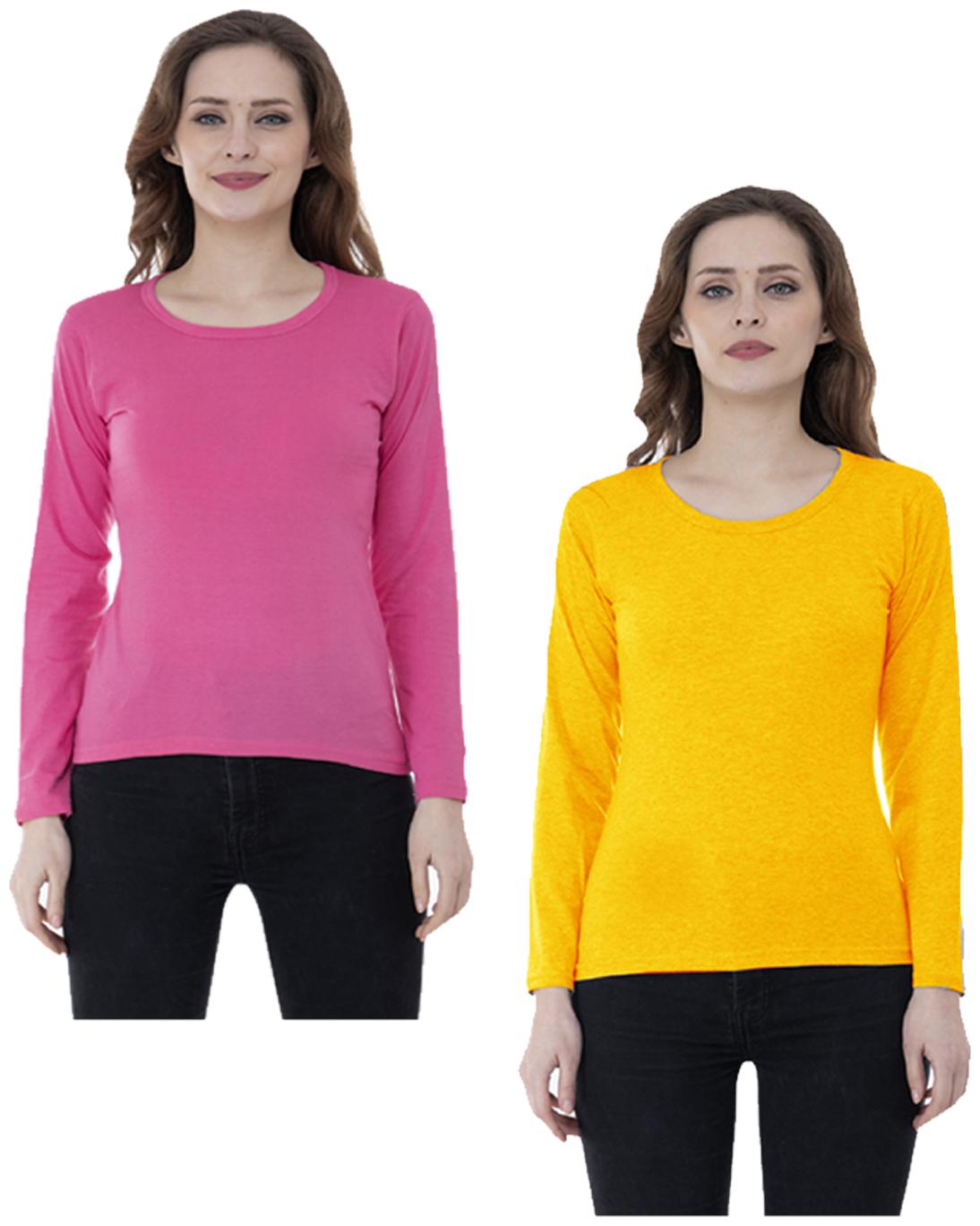 

Indiweaves Women Multi Regular fit Round neck Cotton T shirt