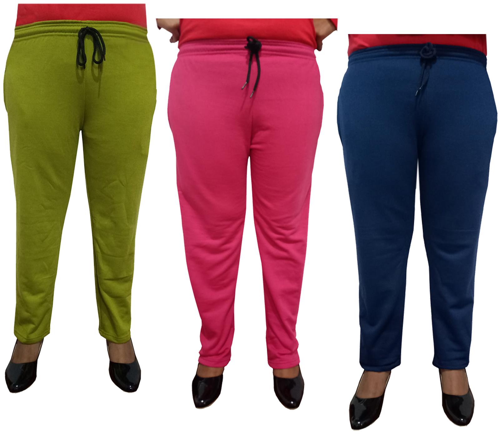 

Indiweaves Women Regular fit Fleece Solid Track pants - Multi