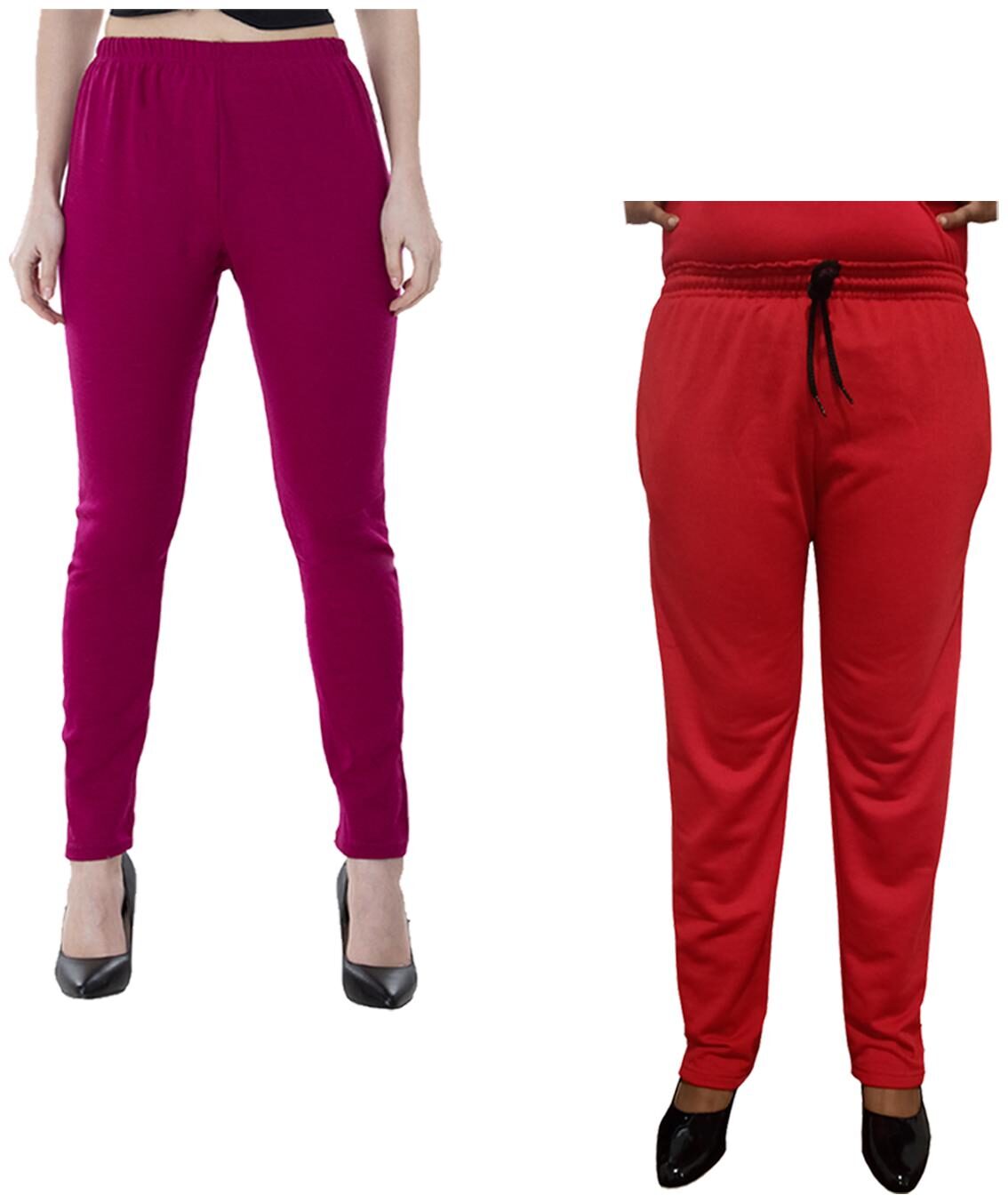 

Indiweaves Women Regular fit Fleece Solid Track pants - Multi