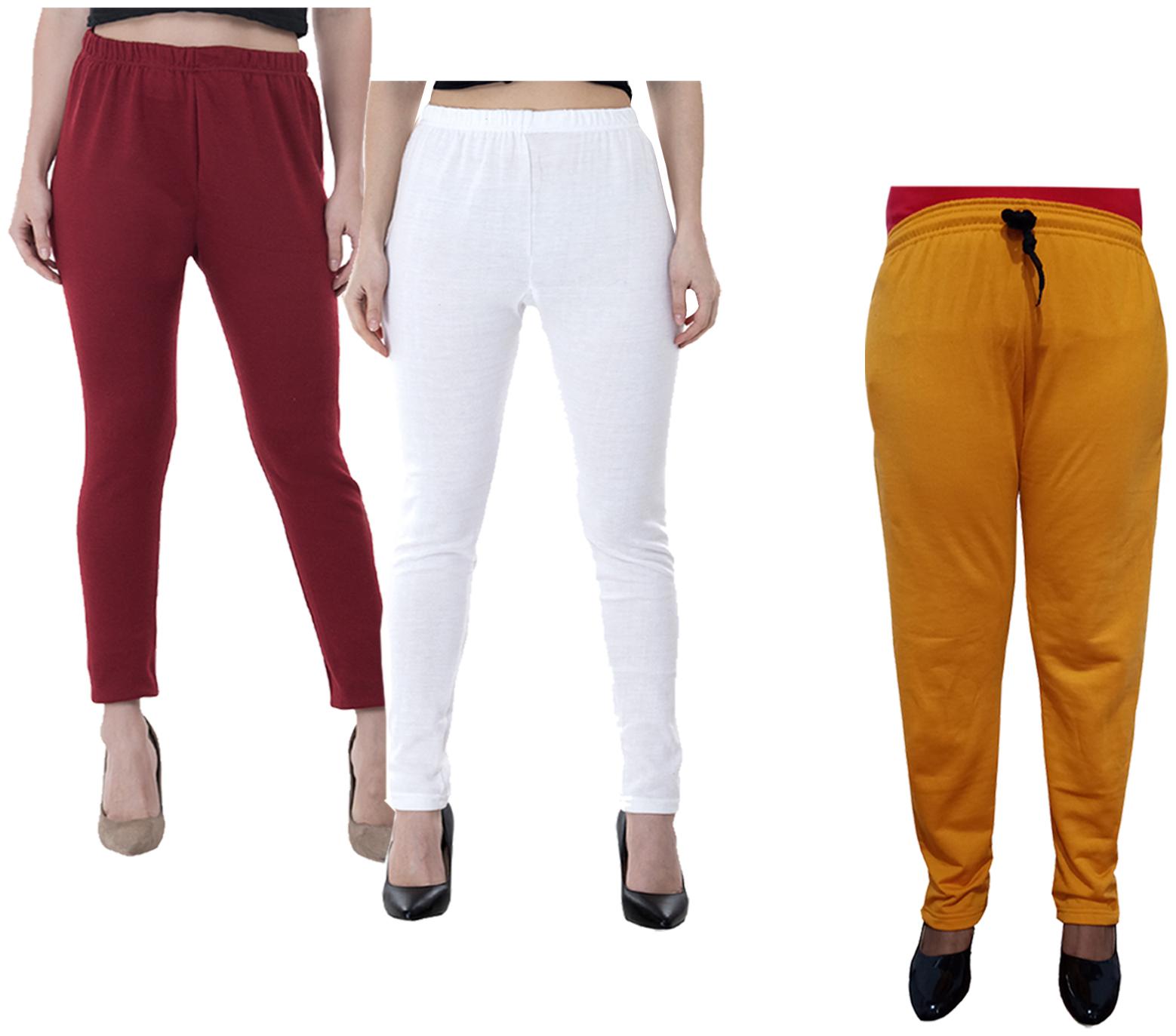 

Indiweaves Women Regular fit Fleece Solid Track pants - Multi
