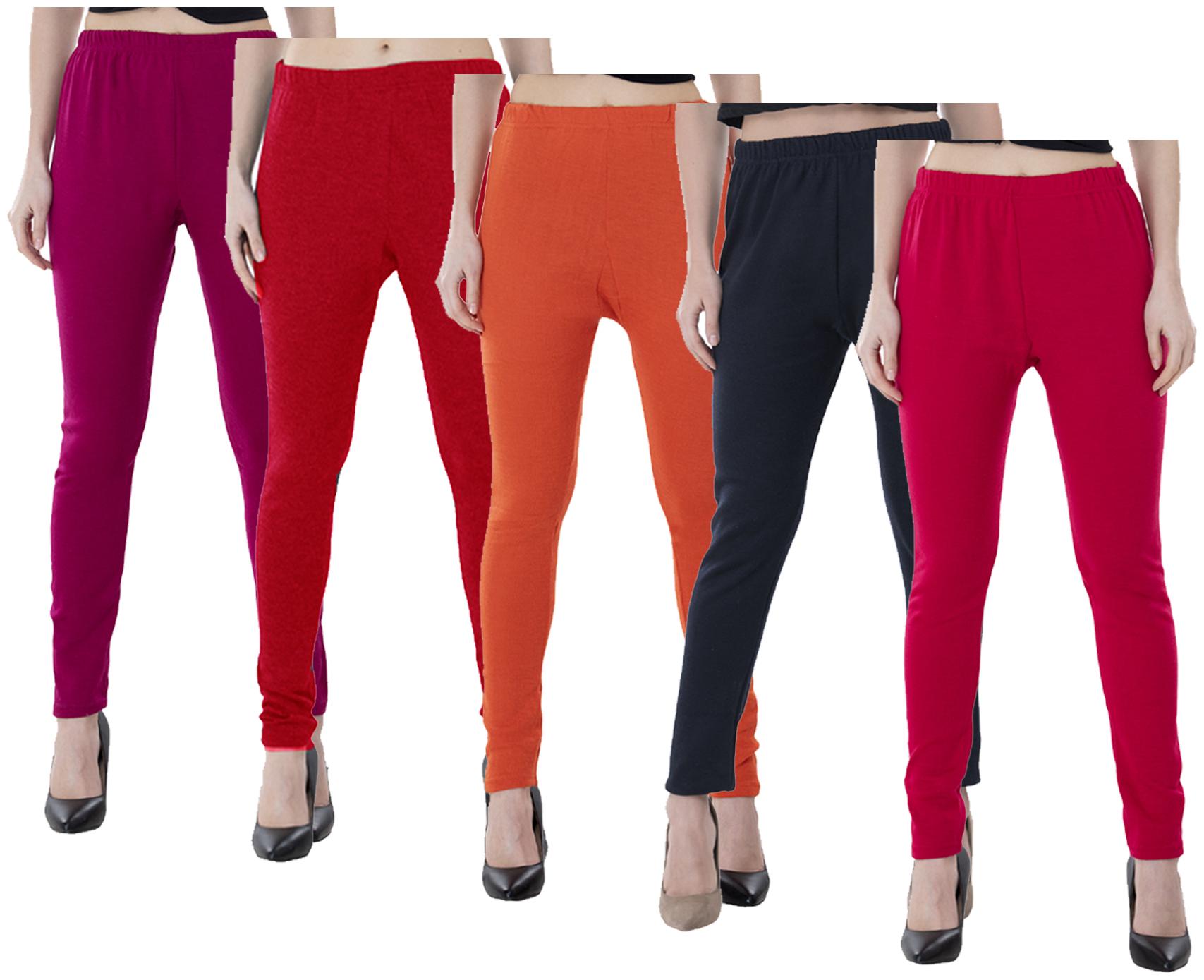 

IndiWeaves Women Warm Wollen Lycra Legging (Pack of 5)