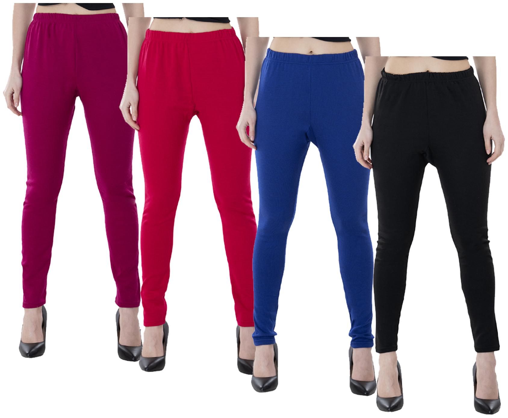 

IndiWeaves Women Warm Wollen Lycra Legging (Pack of 4)