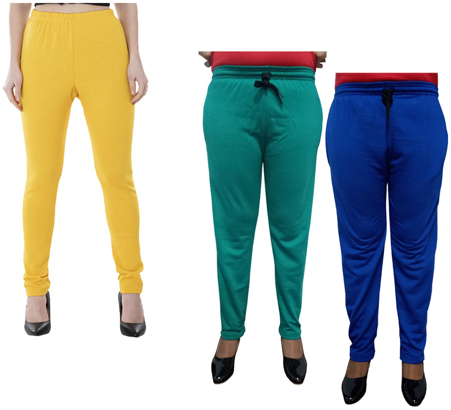 

Indiweaves Women Regular fit Fleece Solid Track pants - Multi