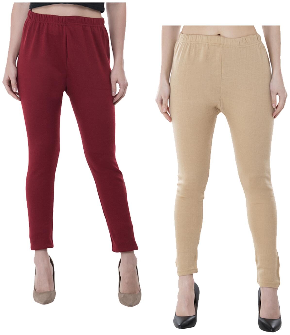 

IndiWeaves Women Warm Wollen Lycra Legging (Pack of 2)