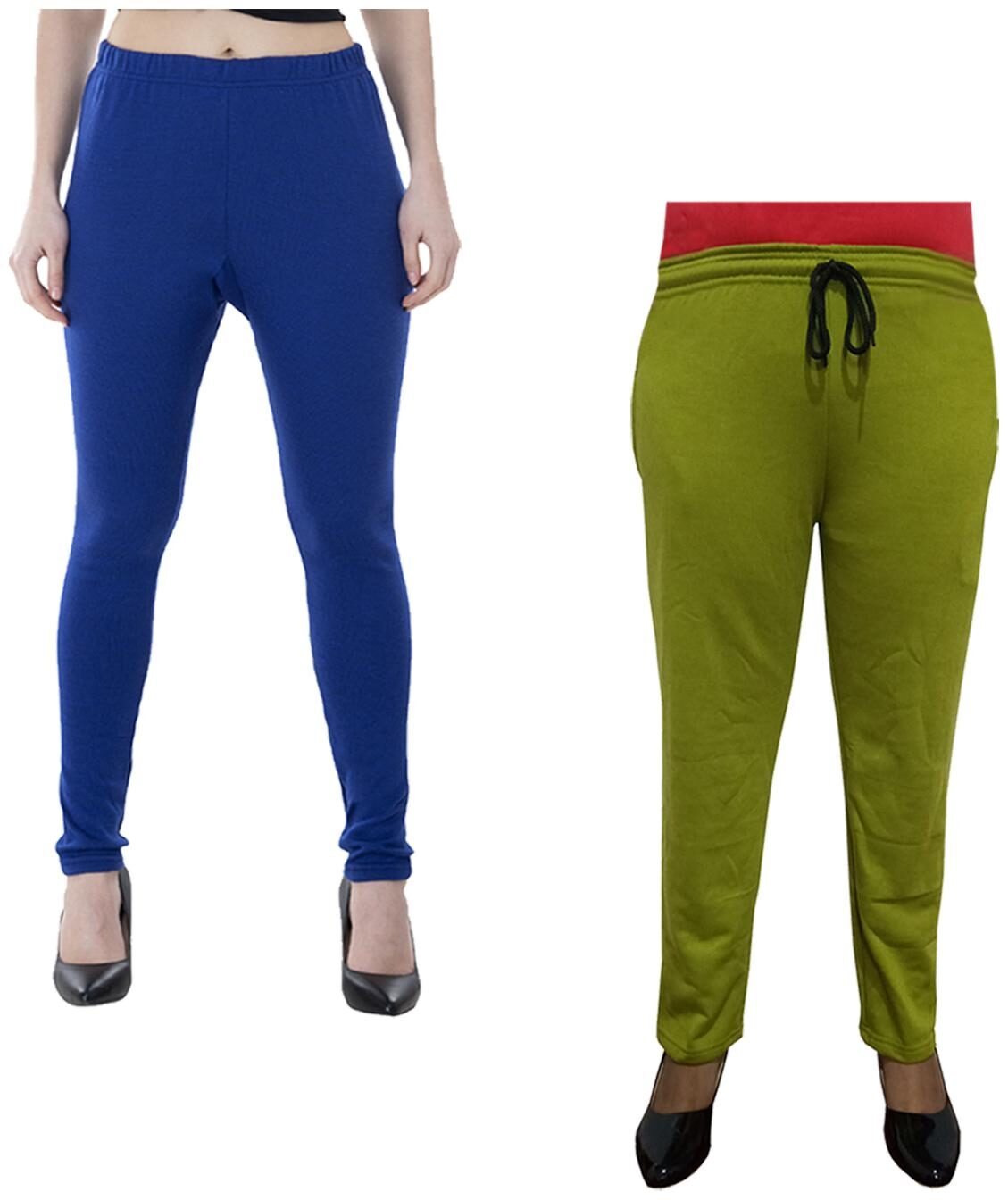 

Indiweaves Women Regular fit Fleece Solid Track pants - Multi