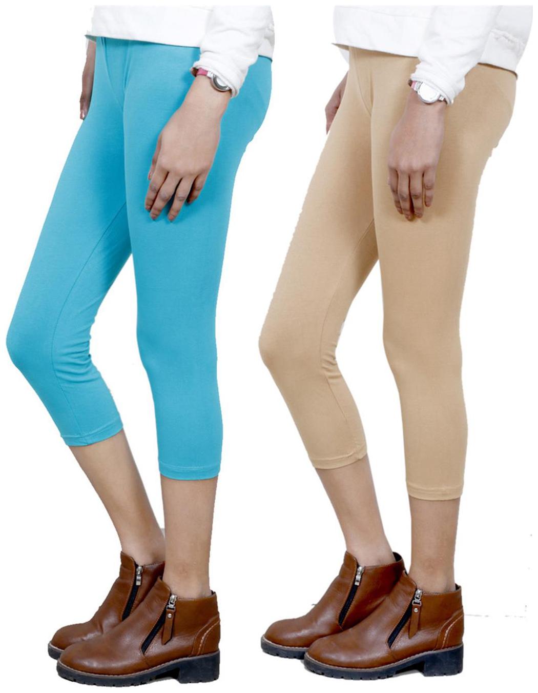 

IndiWeaves Women Cotton Capri Combo-2