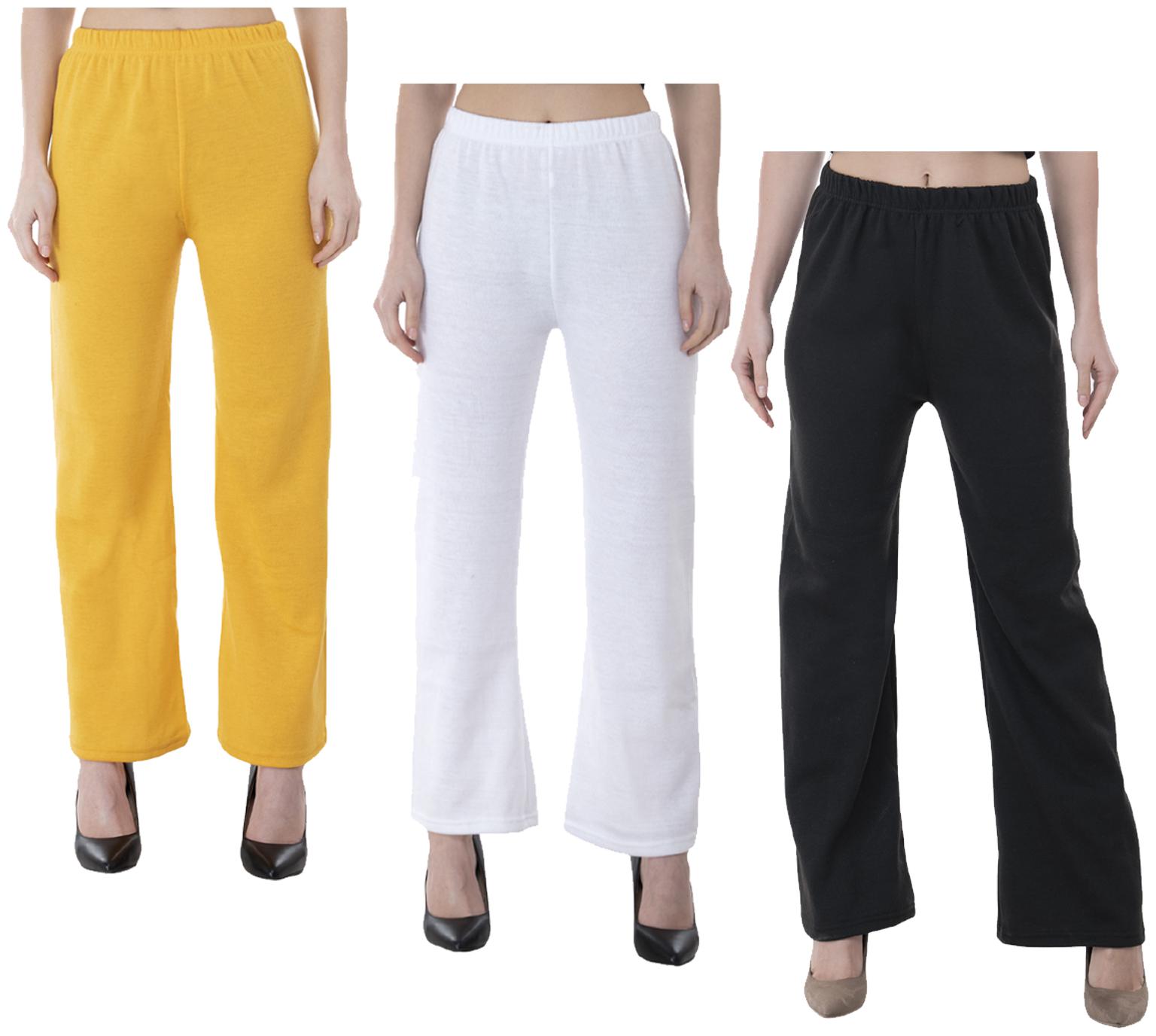 

IndiWeaves Women Warm Woolen Palazzo for Winters (Pack of 3)